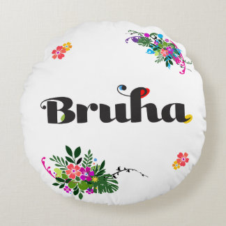 Coussins Ronds Oreiller rond rose drôle de Bruha Boho philippin