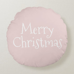 Coussins Ronds Oreiller rond rose Joyeux Noël