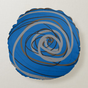 Coussins Ronds Oreiller rond SPIRAL BLEU