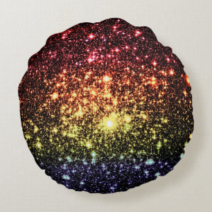 Coussins Ronds Oreiller rond subtil arc-en-ciel