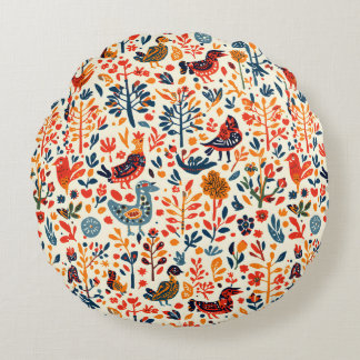 Coussins Ronds Oreiller rond tribal décoratif folk Cushion 