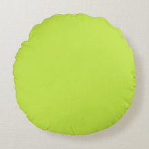 Oreiller rond vert citron (16 po)