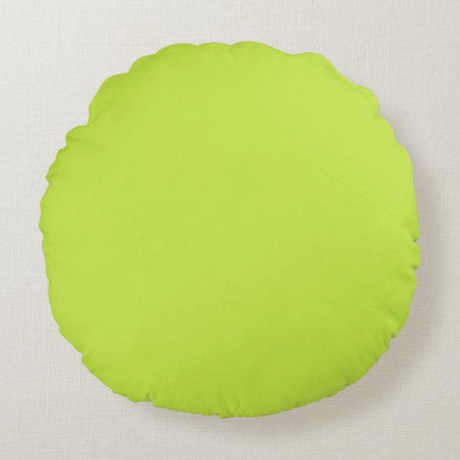 Coussins Ronds Oreiller rond vert citron (16 po) (Devant)