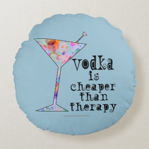 COUSSINS RONDS OREILLER RONDE - LE VODKA EST MOINS CHER QUE LA TH
