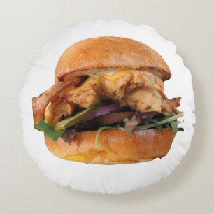 Coussins Ronds Oreiller Sandwich au Poulet