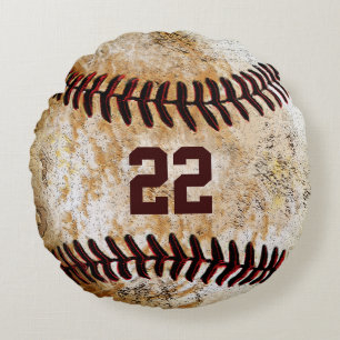 Coussins Ronds Oreillers de baseball vintage Nom, Nom de l'équipe