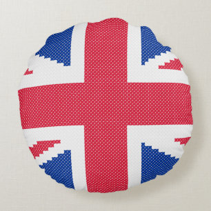 Coussins Ronds Original cross-stitch design Union Jack