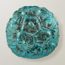 Ornement de Noël en verre d'art Aqua vintage