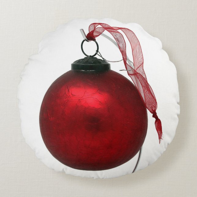 Coussins Ronds ornement Rubis-rouge de lustre de craquement avec (Devant)