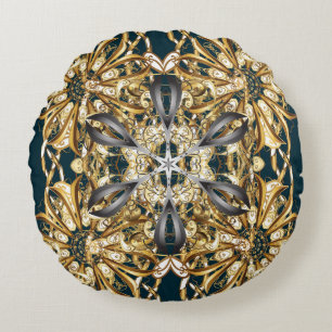 Coussins Ronds Ornement traditionnel. Classic vintage backg