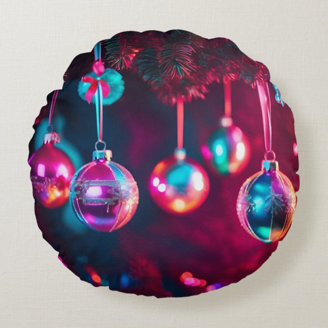 Coussins Ronds Ornements lumineux (Devant)