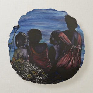 Coussins Ronds Où est papa ? Harbour Island, Bahamas