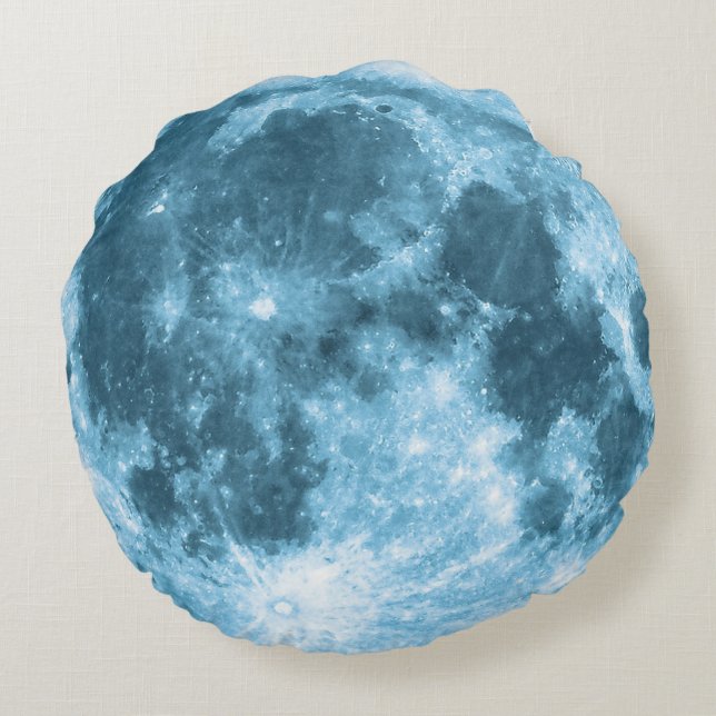 Coussins Ronds Outer Space Astronomy Astronaut Nursery Moon  (Dos)