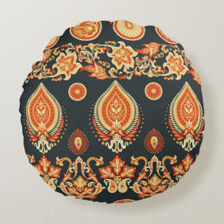 Coussins Ronds Paisley Floral : Oriental Ethnic Seamless