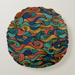 Coussins Ronds Paisley haché