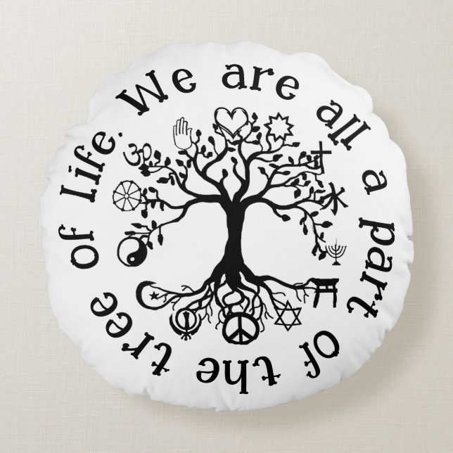 Coussins Ronds Paix sur Terre (Devant)