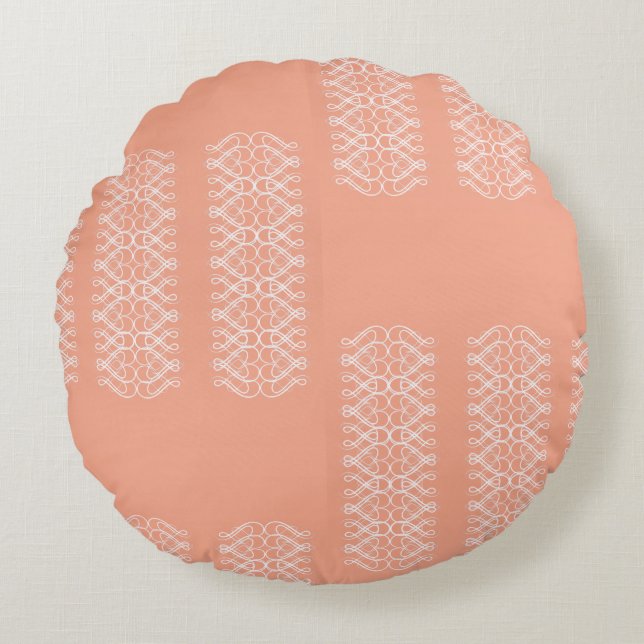 Coussins Ronds Pale Orange Round Pillow (Devant)