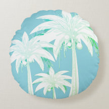 Palm Tree Aqua Bleu Été Vert Blanc Tropical