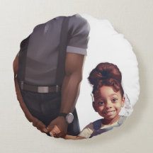 Panola, Dad & Ivory Elephant Keepsake Round Pillow