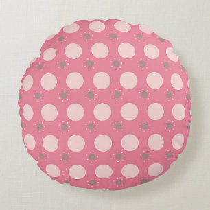 Coussins Ronds Papier cadeau rose pois wrapping paper