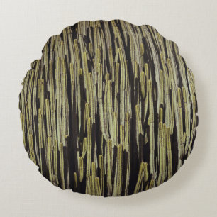 Coussins Ronds Papier peint cactus vert