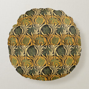 Coussins Ronds Papier Peint Vintage Tulipe Lily Or William Morris