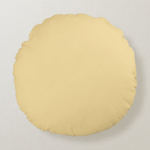 Coussins Ronds Papier Popcorn Beurre Jaune Couleur Solide Impress