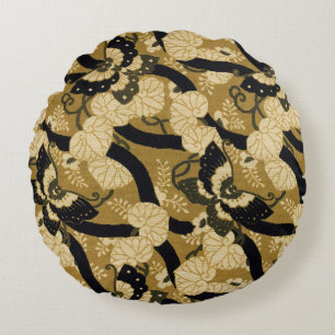 Coussins Ronds Papillon japonais vintage modèle G.A. Audsley