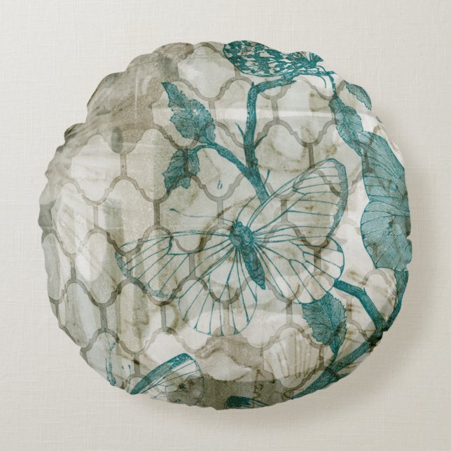 Coussins Ronds Papillons arabes VI (Devant)