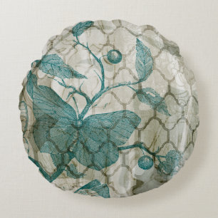 Coussins Ronds Papillons d'arabesque V