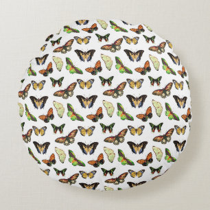 Coussins Ronds Papillons Vintage