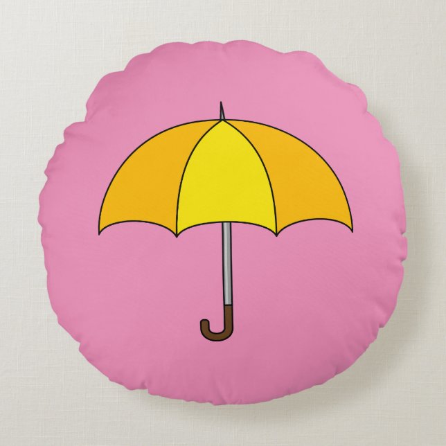 Coussins Ronds Parapluie jaune (Devant)