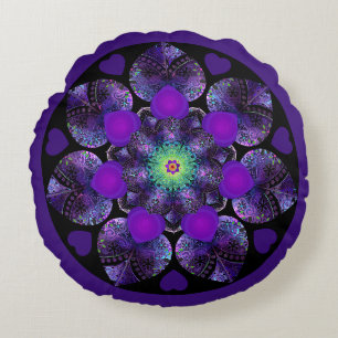 Coussins Ronds Parapluie violet & coeurs .7