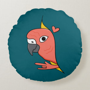 Coussins Ronds Parrot ASL I Love You - Design de culture sourde