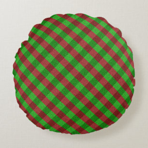 Coussins Ronds Parties scintillant rouge et verte