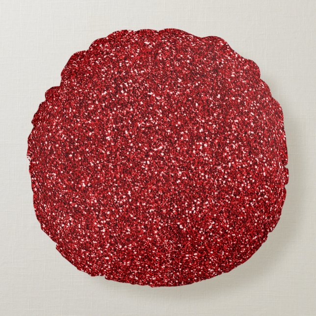 Coussins Ronds Parties scintillant rouge Glitz (Devant)
