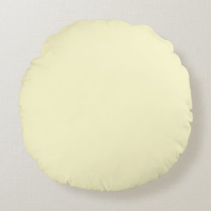 Coussins Ronds Pastel Lemon Jaune Pale Douce Meringue Jaune