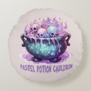 Coussins Ronds Pastel Potion Cauldron