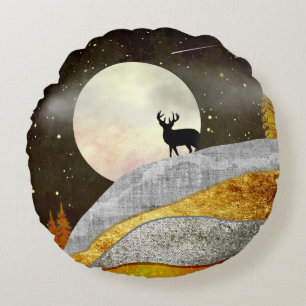 Coussins Ronds Paysage de Deer Moon
