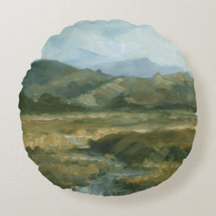 Coussins Ronds Paysage d'Impasto III