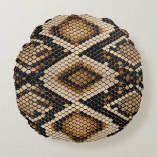 Coussins Ronds Peau de serpent
