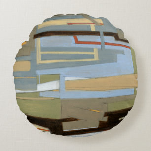 Coussins Ronds Peinture libre moderne d'expression par le Normand