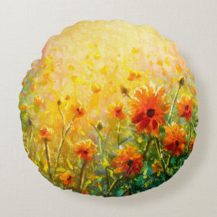 Coussins Ronds Peintures florales peintures monet peinture claude
