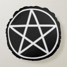 "Pentacle Wiccan Classique Noir Et Blanc" 