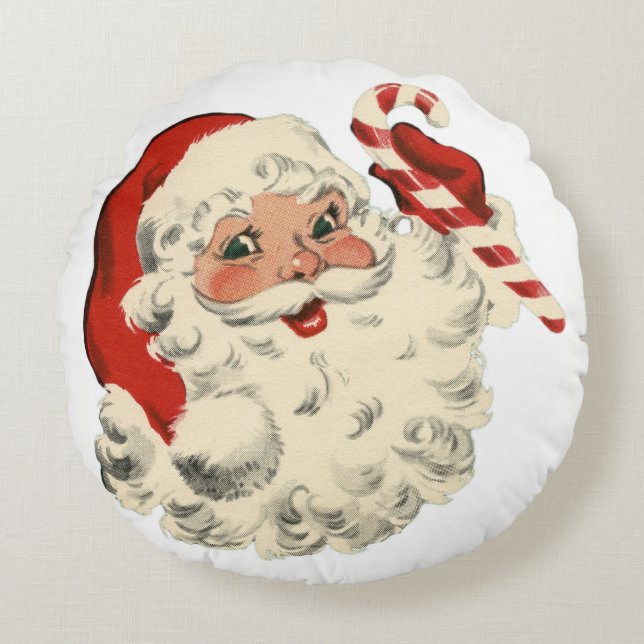 Coussins Ronds Père Noël avec du sucre de canne (Devant)