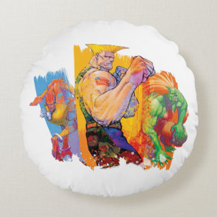 Coussins Ronds Perfidie, Blanka et Dhalsim 2