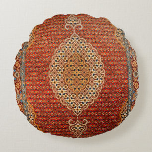 Coussins Ronds Perse Rouge bleu orange jaune 