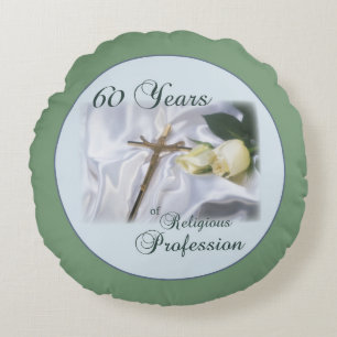 Coussins Ronds Personnaliser, 60 ans de profession religieuse