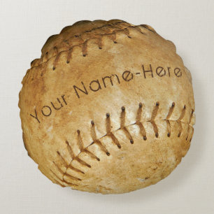 Coussins Ronds Personnaliser ajouter votre nom Vintage Bal de bas