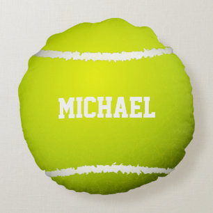 Coussins Ronds Personnaliser de nom de balle de tennis